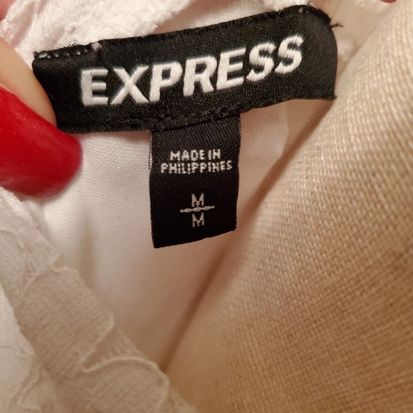 EXPRESS white lace top - Picture 6 of 10